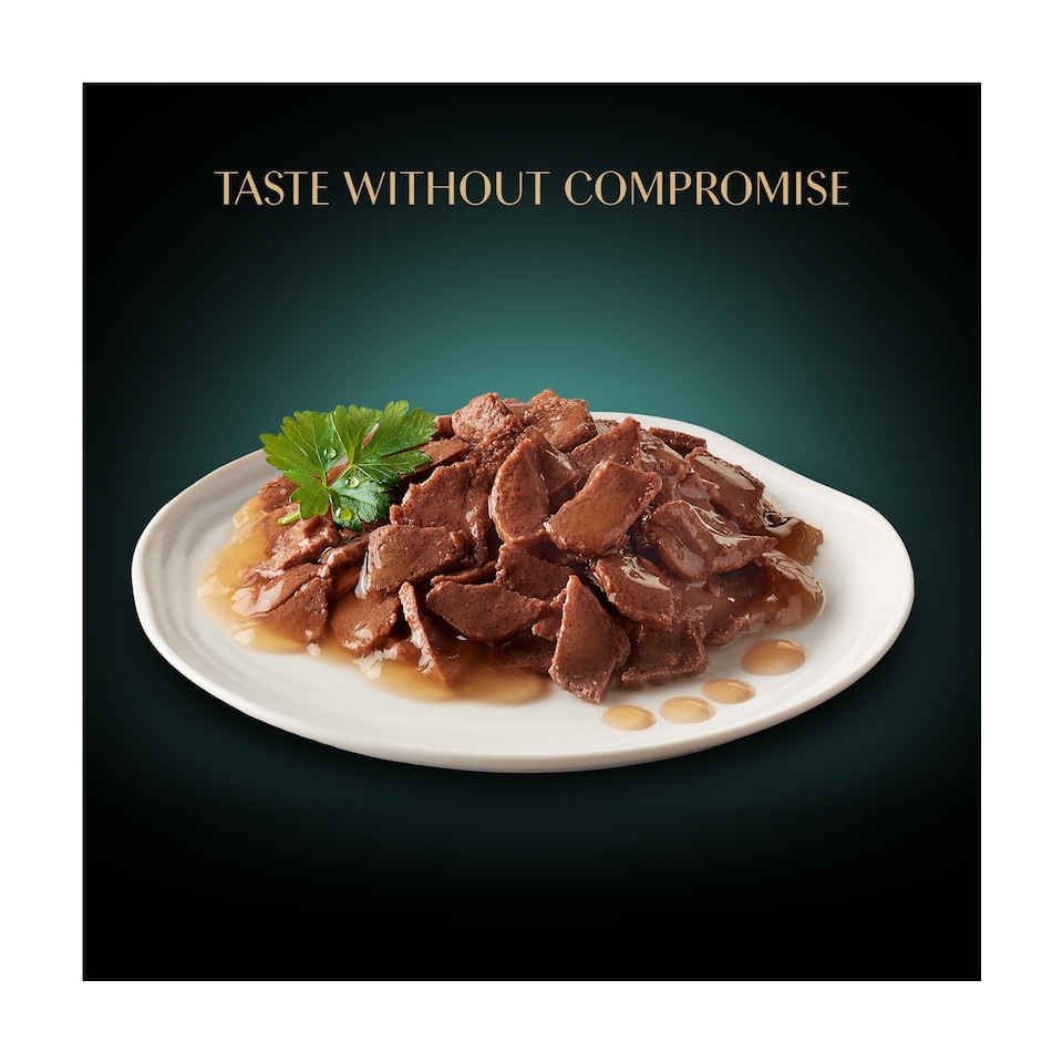 image 1 of SHEBA Fresh & Fine Wet Cat Food Pouches with Beef & Chicken & Lamb in Gravy 6x50g