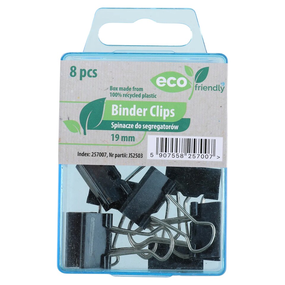 image 1 of Eco Friendly viazacie klipy čierne 19 mm 8 ks