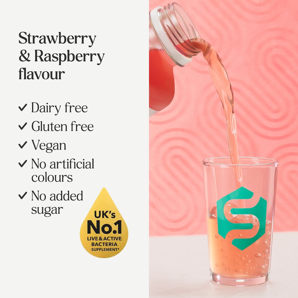 image 1 of Symprove Daily Gut Solution Strawberry & Raspberry Flavour 500ml