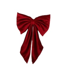 Bayswood XL Velvet Bow Red Hanging Christmas Decoration