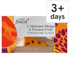 Tesco Finest 2 Alphonso Mango & Passionfruit Cheesecake Slices 160g