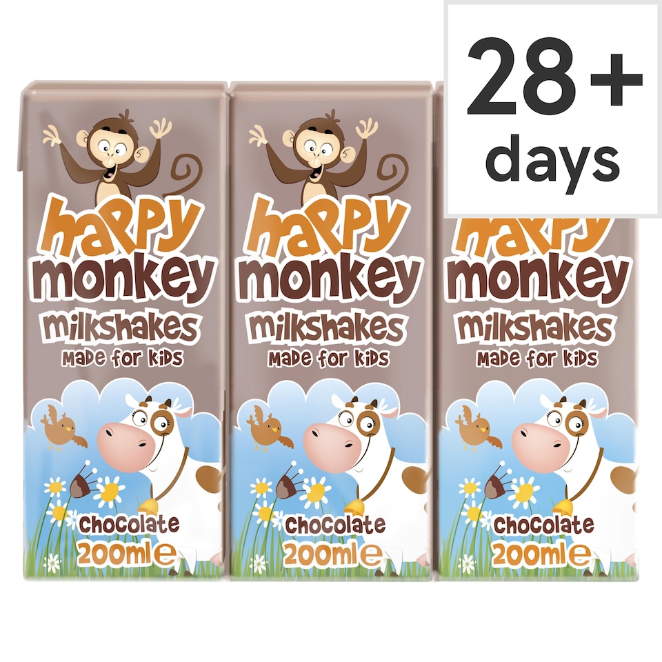 Happy Monkey Milkshakes - Chocolate 3x200ml