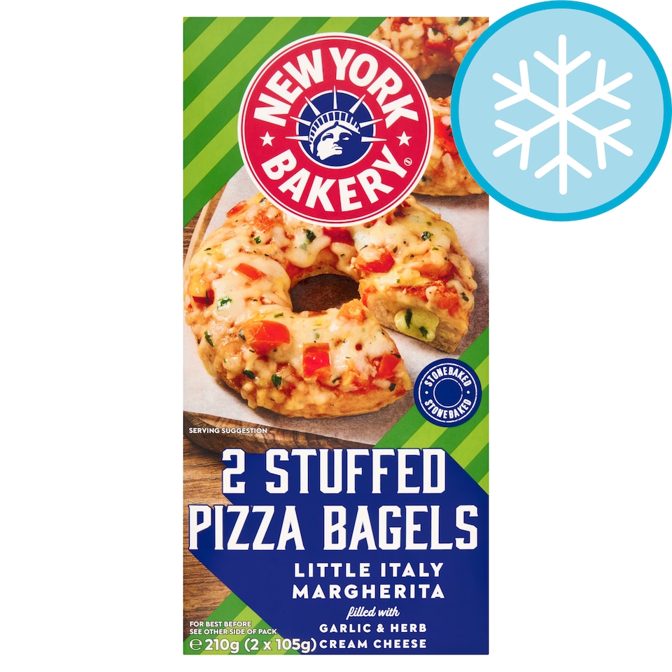 New York Bakery 2 Stuffed Pizza Bagels Little Italy Margherita 210g
