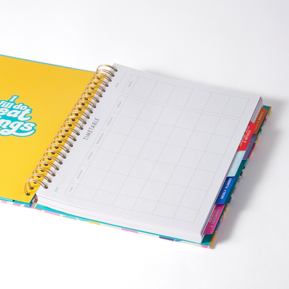 image 1 of Paperchase Rainbow A4 Student Planner