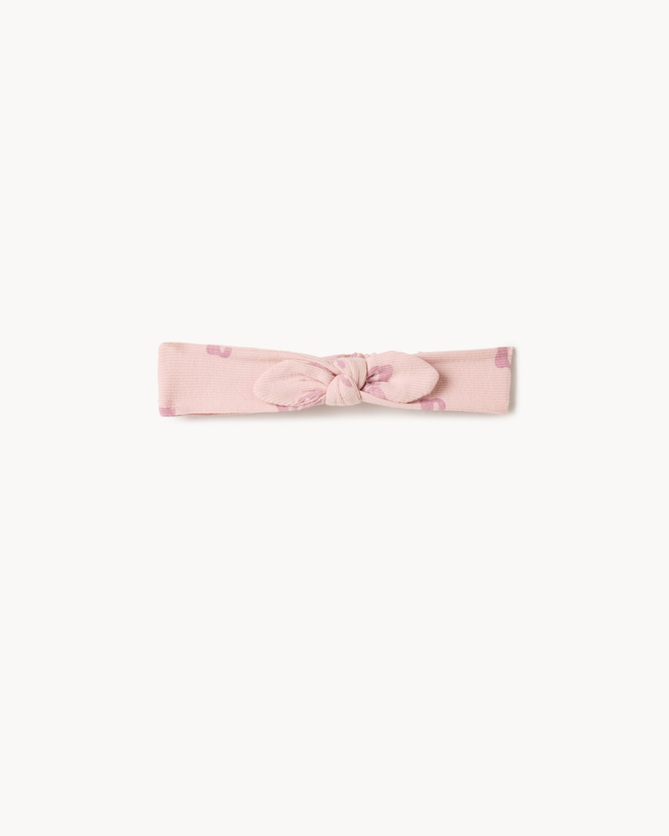 image 1 of F&F Baby Cotton Rich Jacket, Top, Leggings and Headband Set in Pink