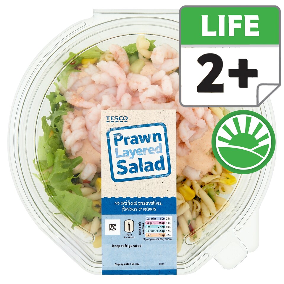 Tesco Prawn Layered Salad 380G