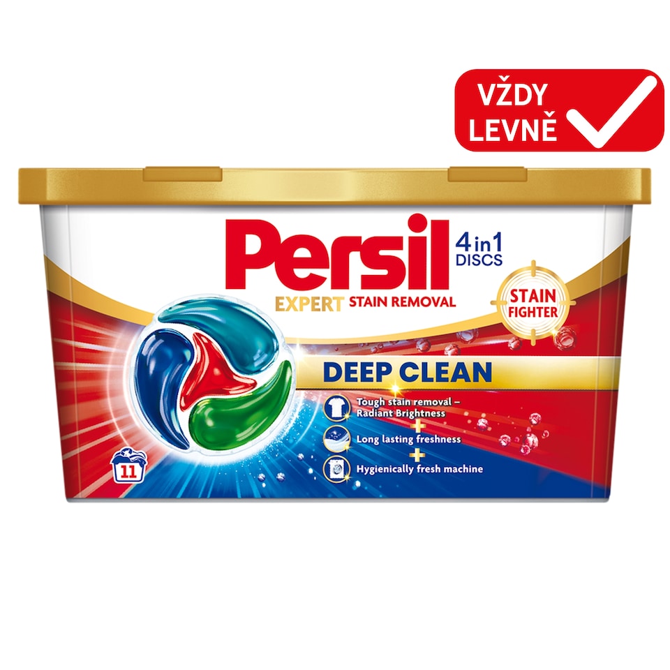 Persil Discs 4in1 Deep Clean Expert Stain Removal Detergent 11 Washes 11 x 17g (187g)