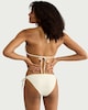 image 3 of F&F Striped Ring Detail Halter Neck Bikini Top in Gold