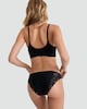 image 3 of F&F 2-Pack Ribbed V Neck Crop Tops in Black