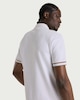 image 3 of F&F Textured Zip Neck Relaxed Fit Polo Shirt in White