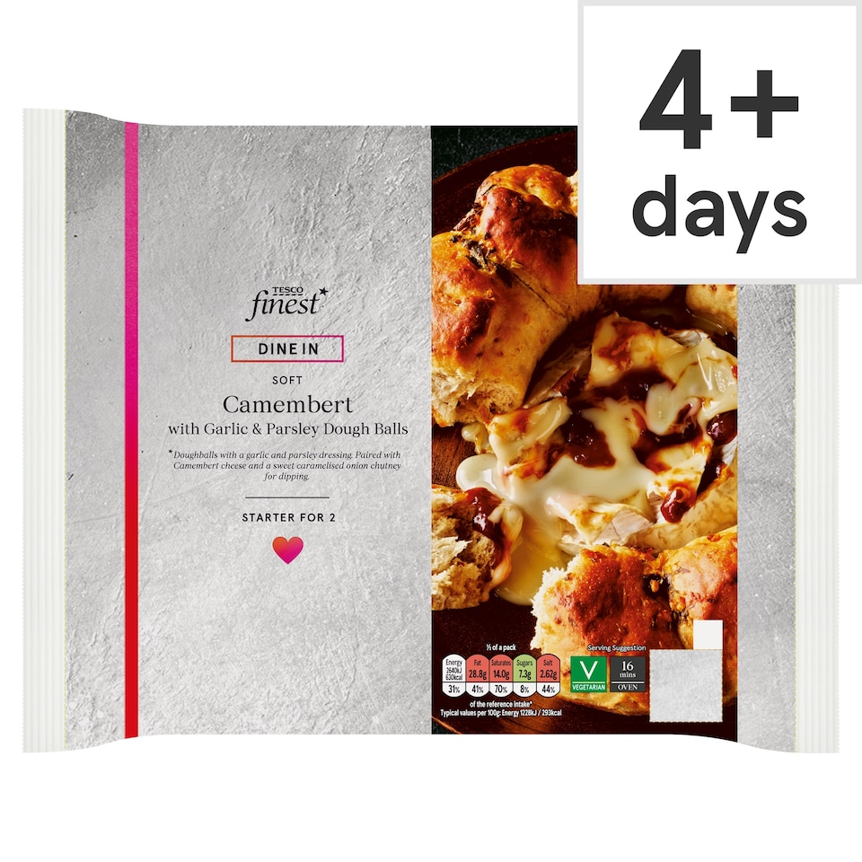 Tesco Finest Garlic & Parsley Camembert Dough Balls 430g