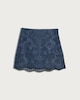 image 4 of The F&F Edit Pure Cotton Embroidered Co-ord Mini Skirt in Blue