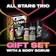 image 3 of Lynx Trio All Stars Bodyspray, Bodywash + Bodyscrub Gift Set
