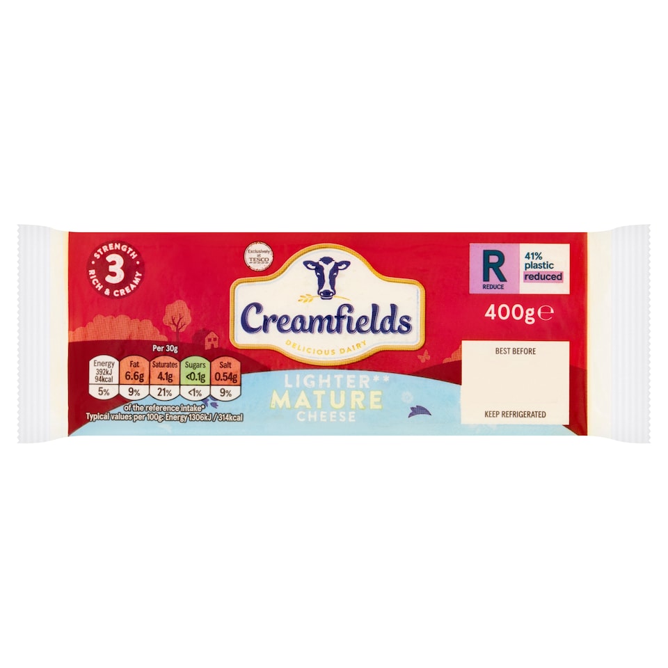 Creamfields Lighter Mature Cheese 400G