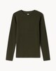 image 5 of F&F Cotton Rich Ribbed Top in Olive