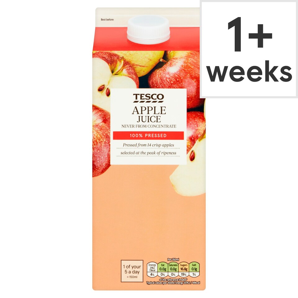 Tesco Apple Juice 1.75 Litre Tesco Groceries