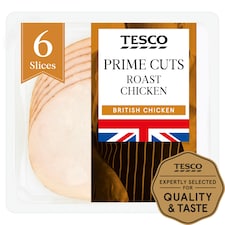 Tesco British Roast Chicken Slices 125 G