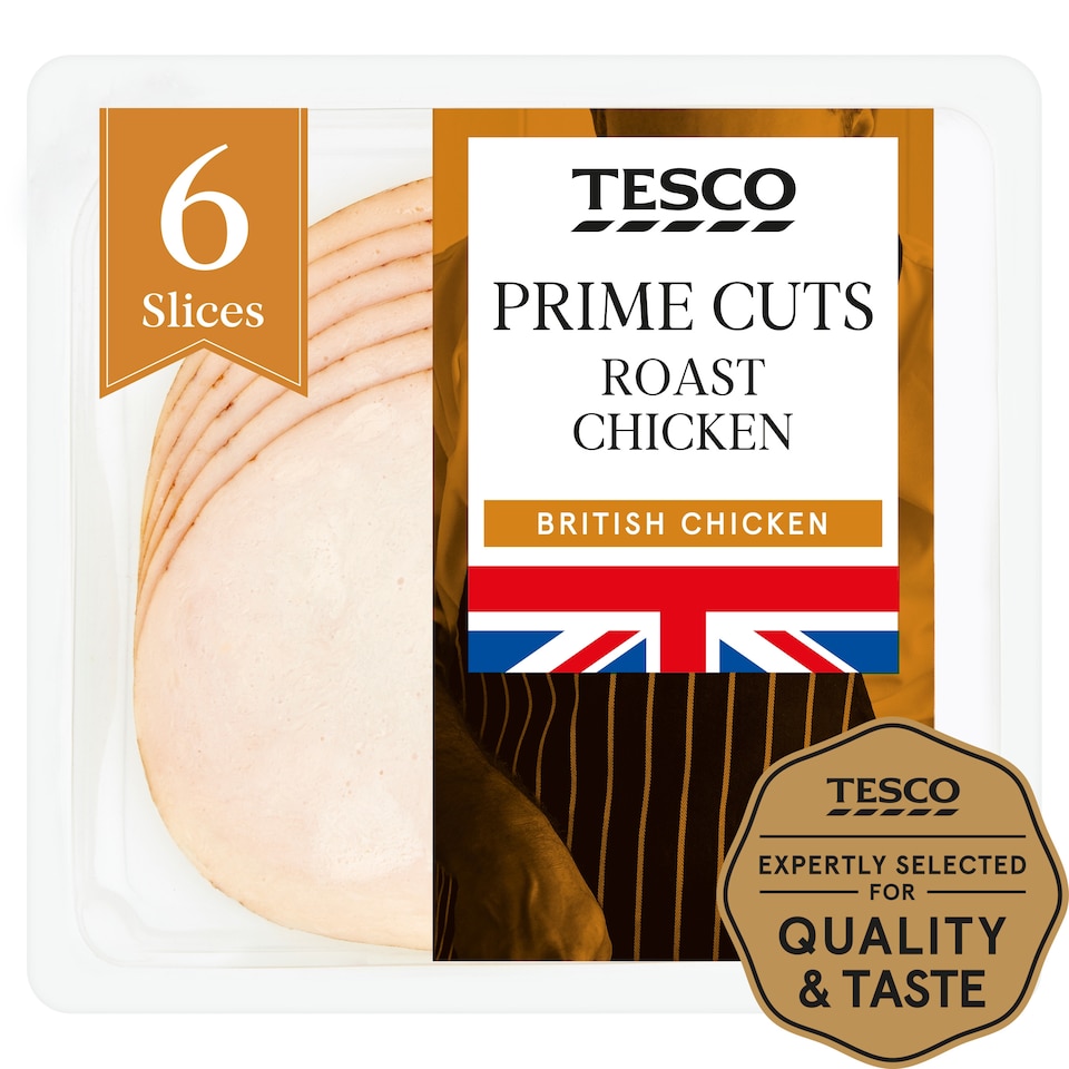 Tesco British Roast Chicken Slices 125 G