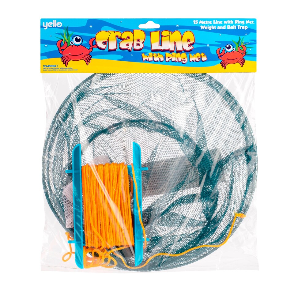 image 1 of Yello Crab Drop Net With Rings And Handle