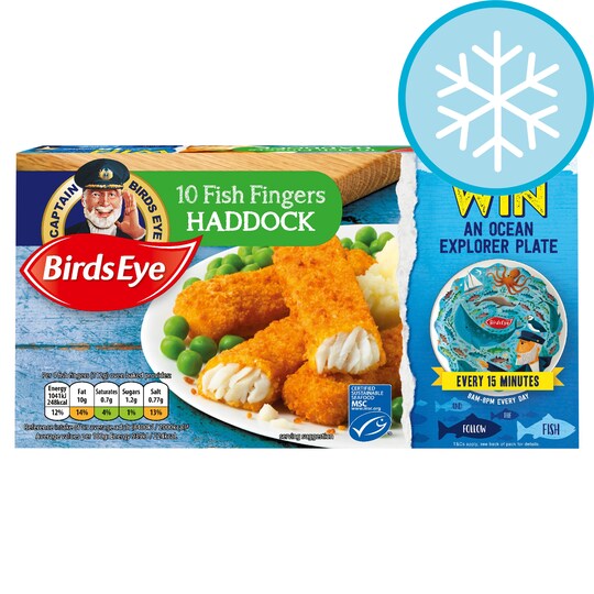 Birds Eye 10 Fish Fingers Haddock 280G Tesco Groceries