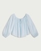 image 4 of F&F Pure Cotton Long Sleeved Blouse in Blue