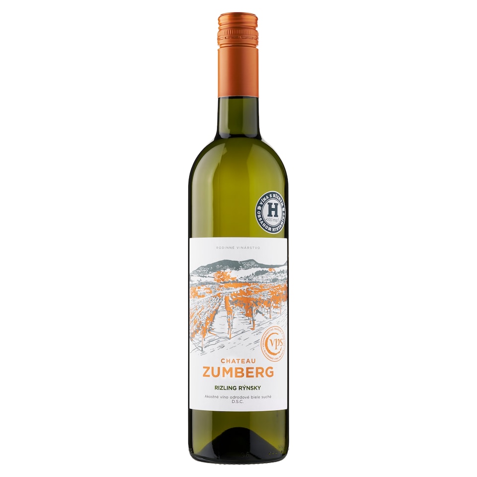 image 1 of VPS Chateau Zumberg Rhine Riesling Quality Varietal Dry White Wine 0.75 L