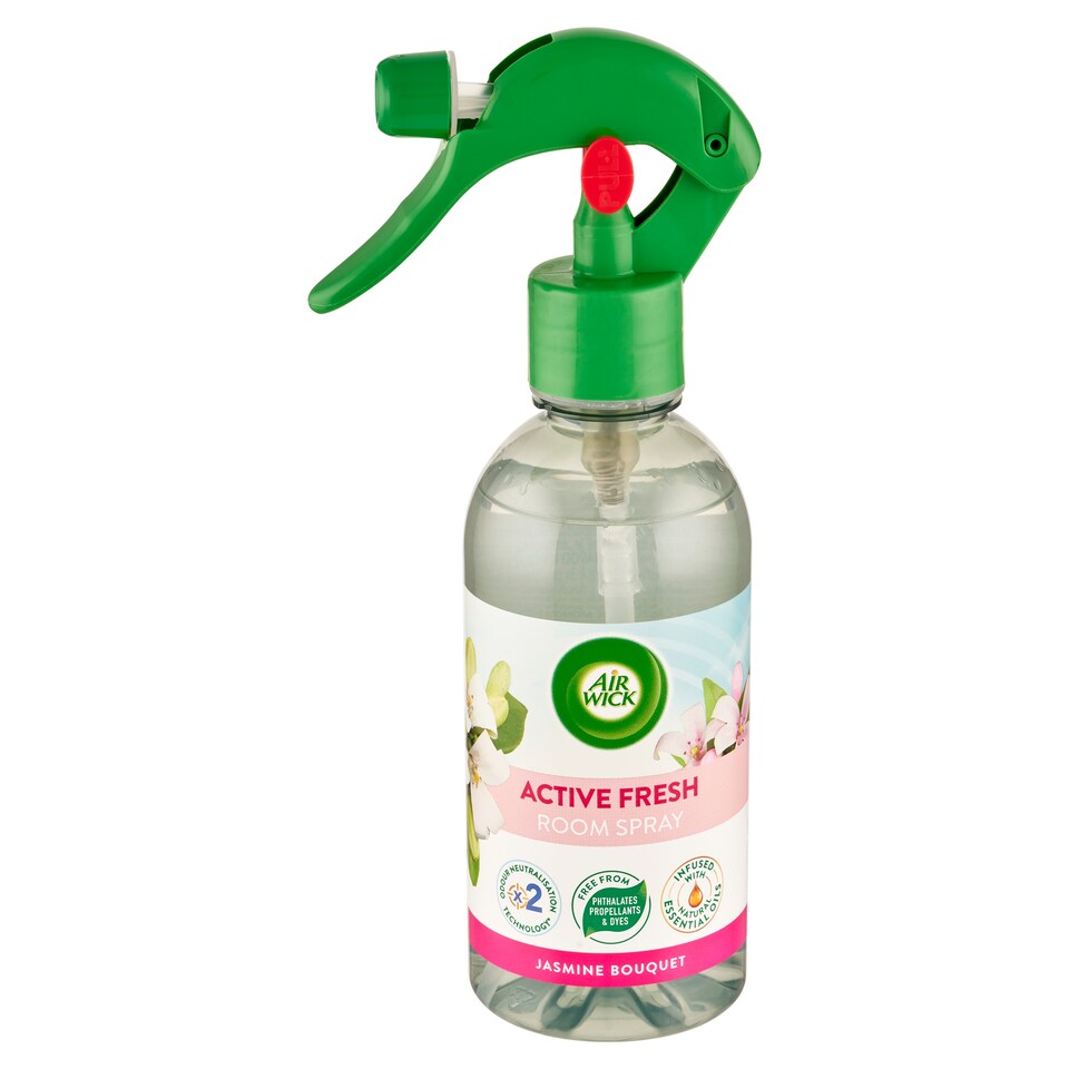 Air Wick Active Fresh osviežovač vzduchu v spreji jazmínové kvety 237 ml
