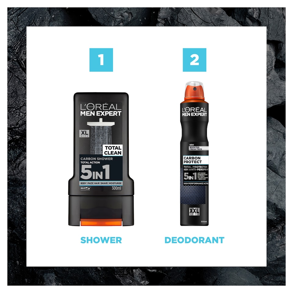 image 1 of L’Oreal Men Expert Carbon Protect Antiperspirant Deodorant 300Ml