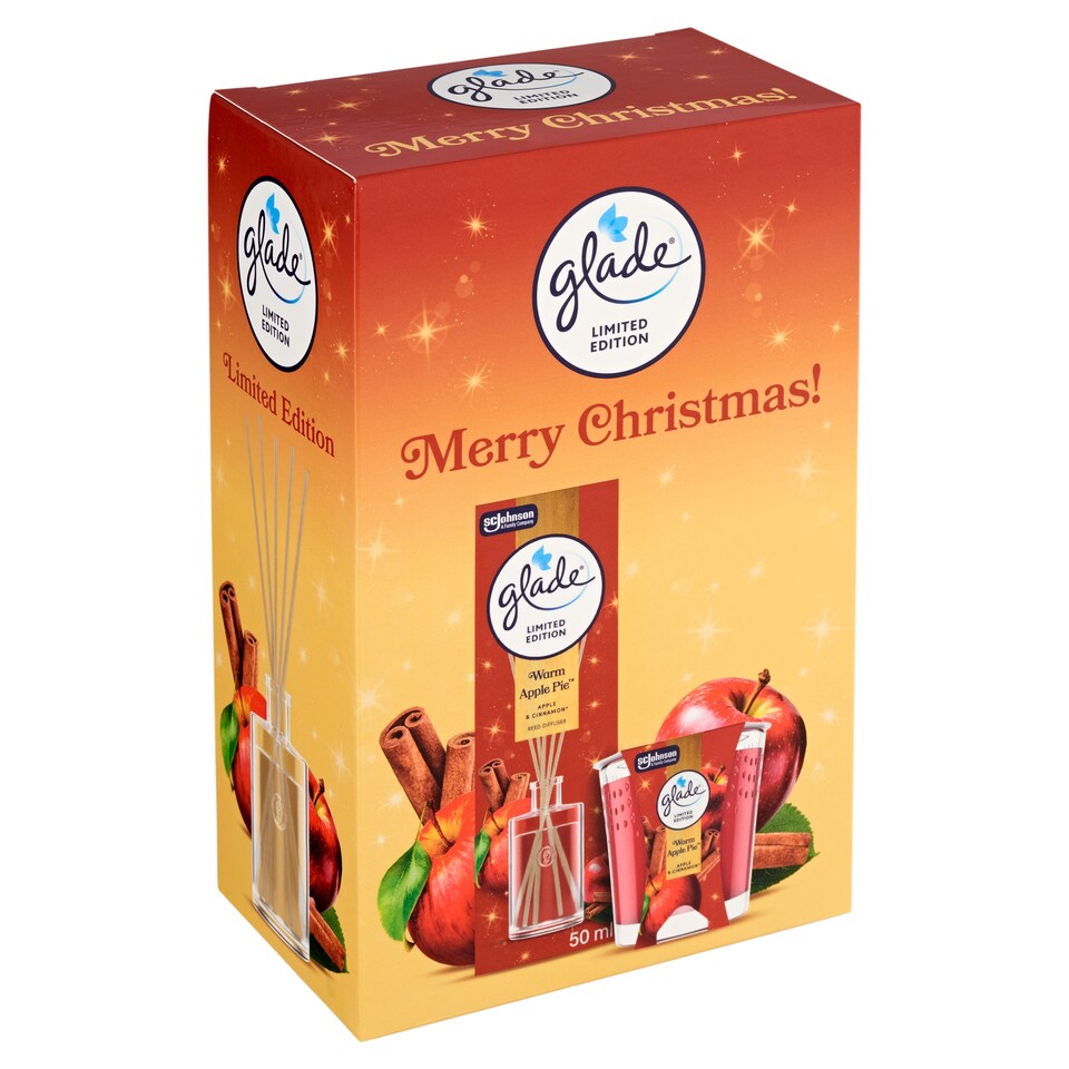 image 1 of Glade Warm Apple Pie Reed Diffuser and Candle