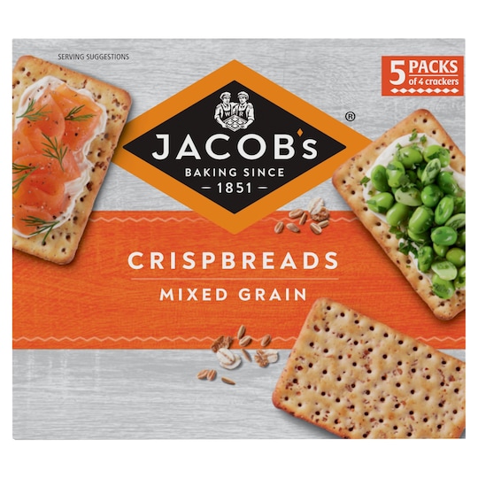 Jacobs Mixed Grain Crisp Bread 190G Tesco Groceries