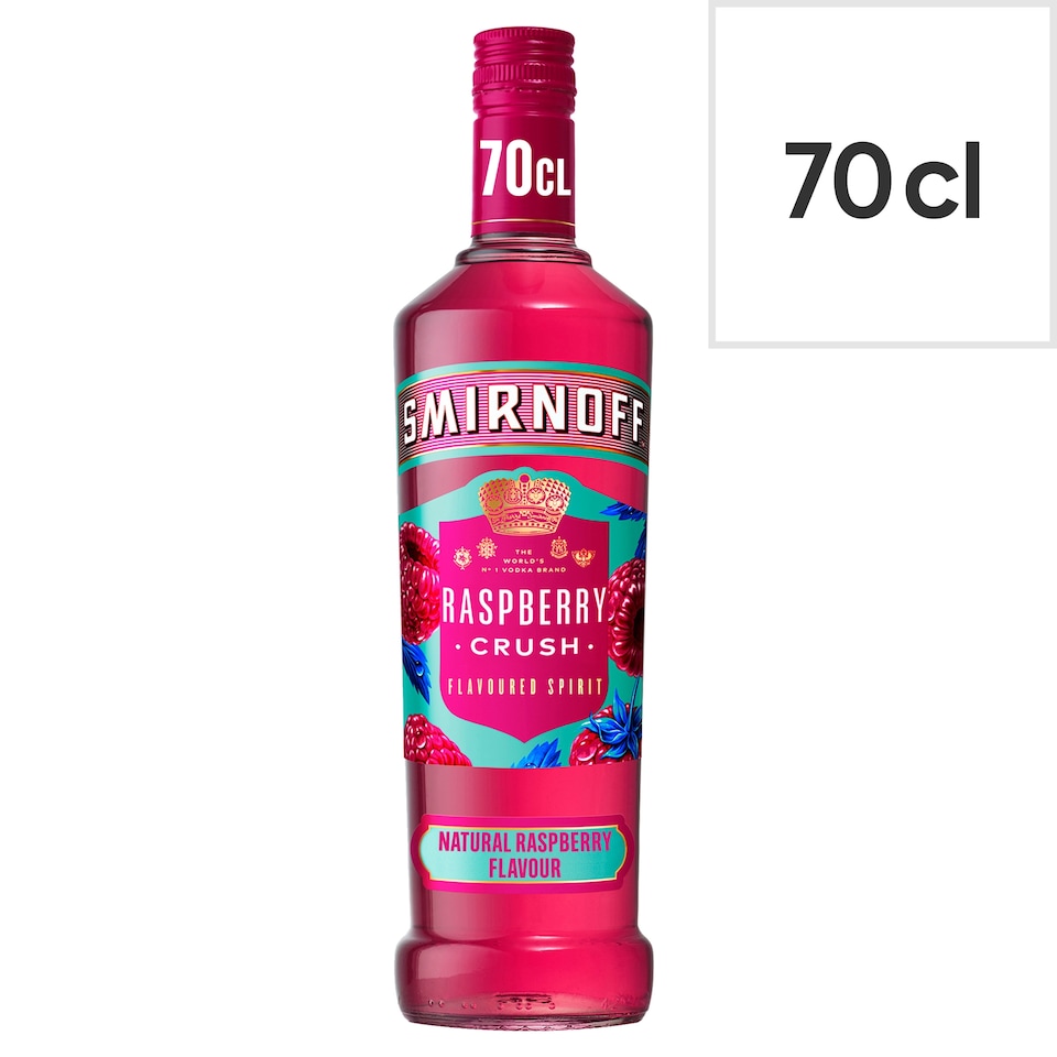 image 1 of Smirnoff Raspberry Crush Vodka Bottle 35% Vol 70cl