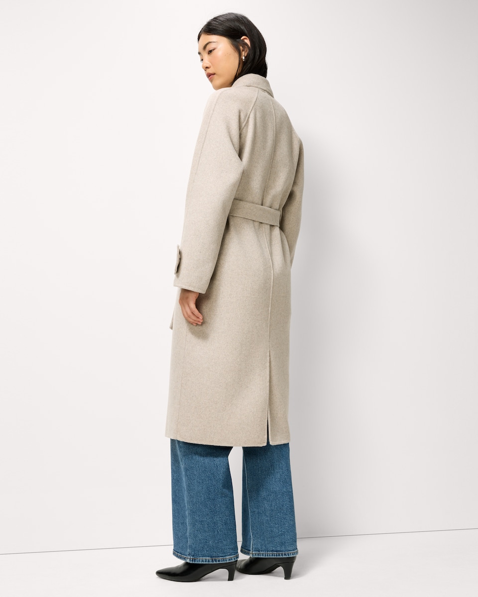 image 1 of F&F Wool Blend Belted Coat in Neutral