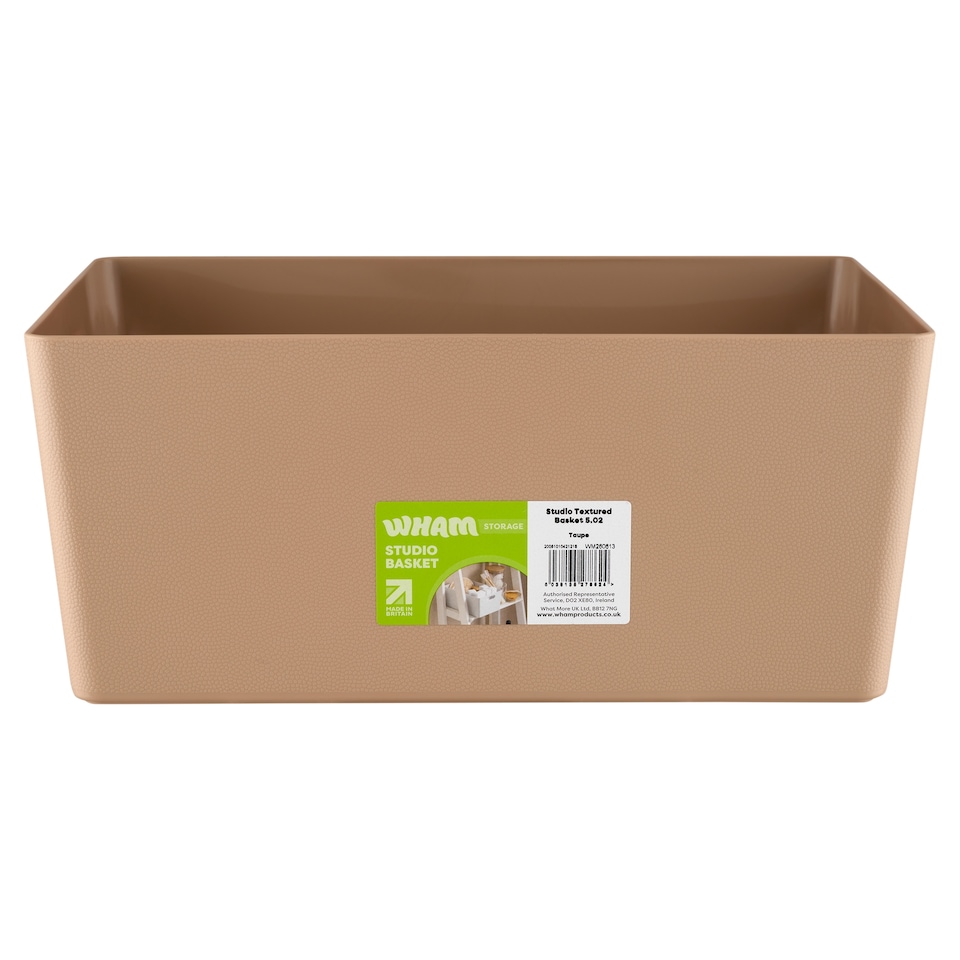image 1 of Wham Studio Textured Taupe Basket 5.02