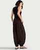 image 3 of F&F Checked Cuffed Drawstring Trousers in Multi Brown