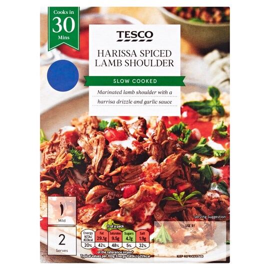 Tesco Harissa Spiced Lamb Shoulder 400G Tesco Groceries