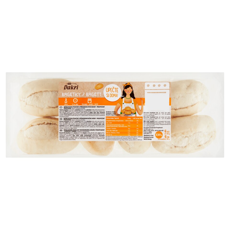 Dakri Bagetky 6 x 55g (330g)