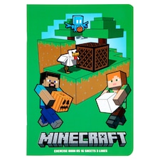 Minecraft Exercise Book A5 16 sheets 3 Lines