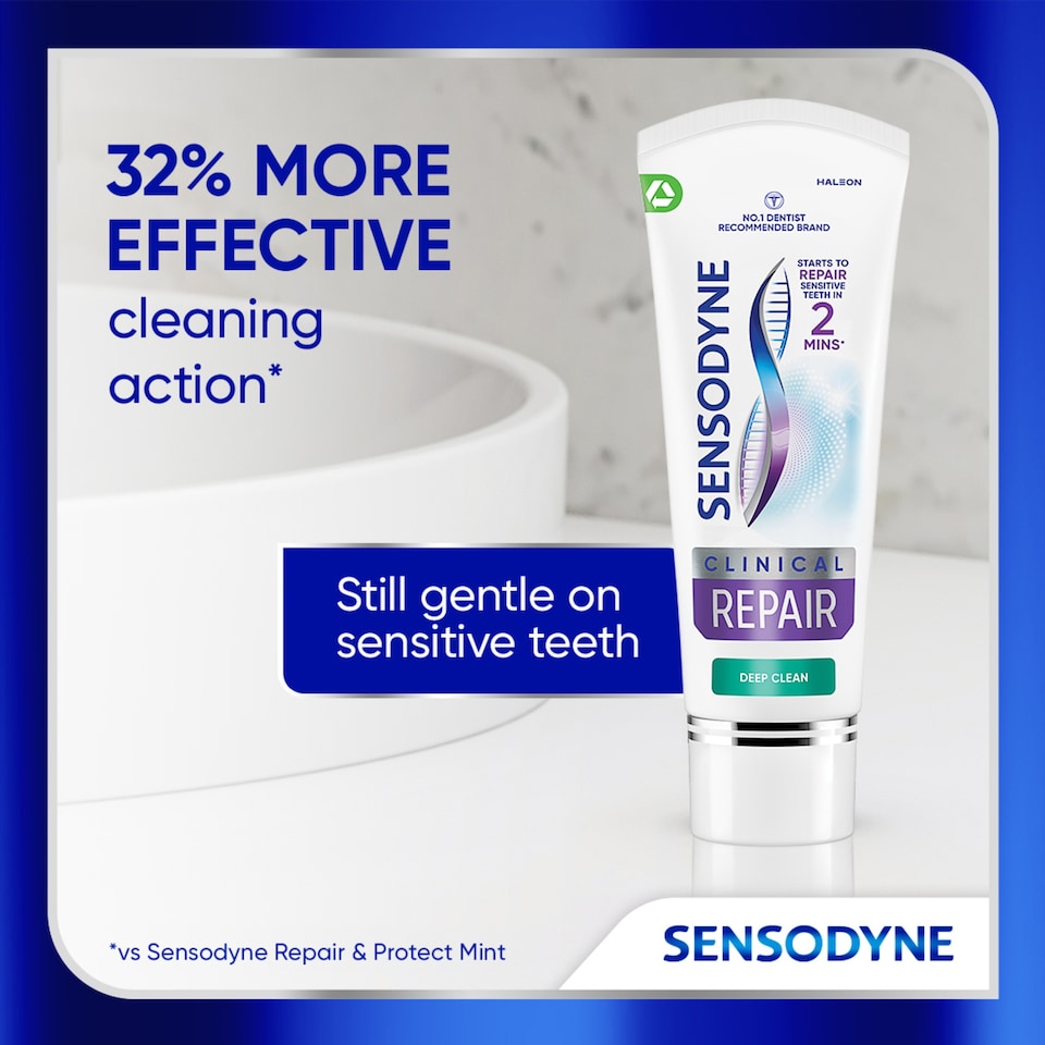 image 1 of Sensodyne Clinical Repair Deep Clean Toothpaste 75ml