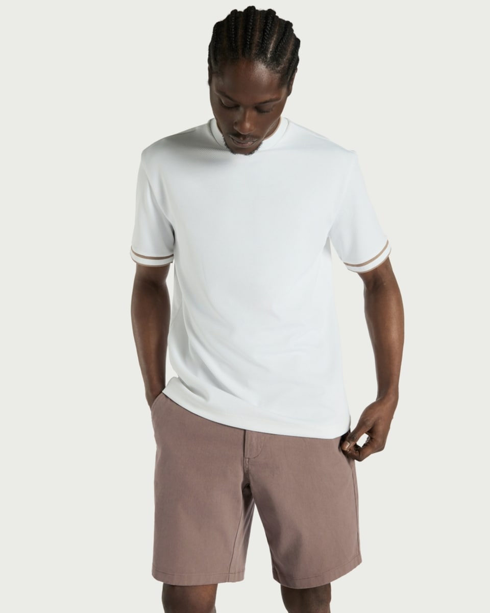 image 1 of F&F Cotton Rich Chino Shorts in Tobacco