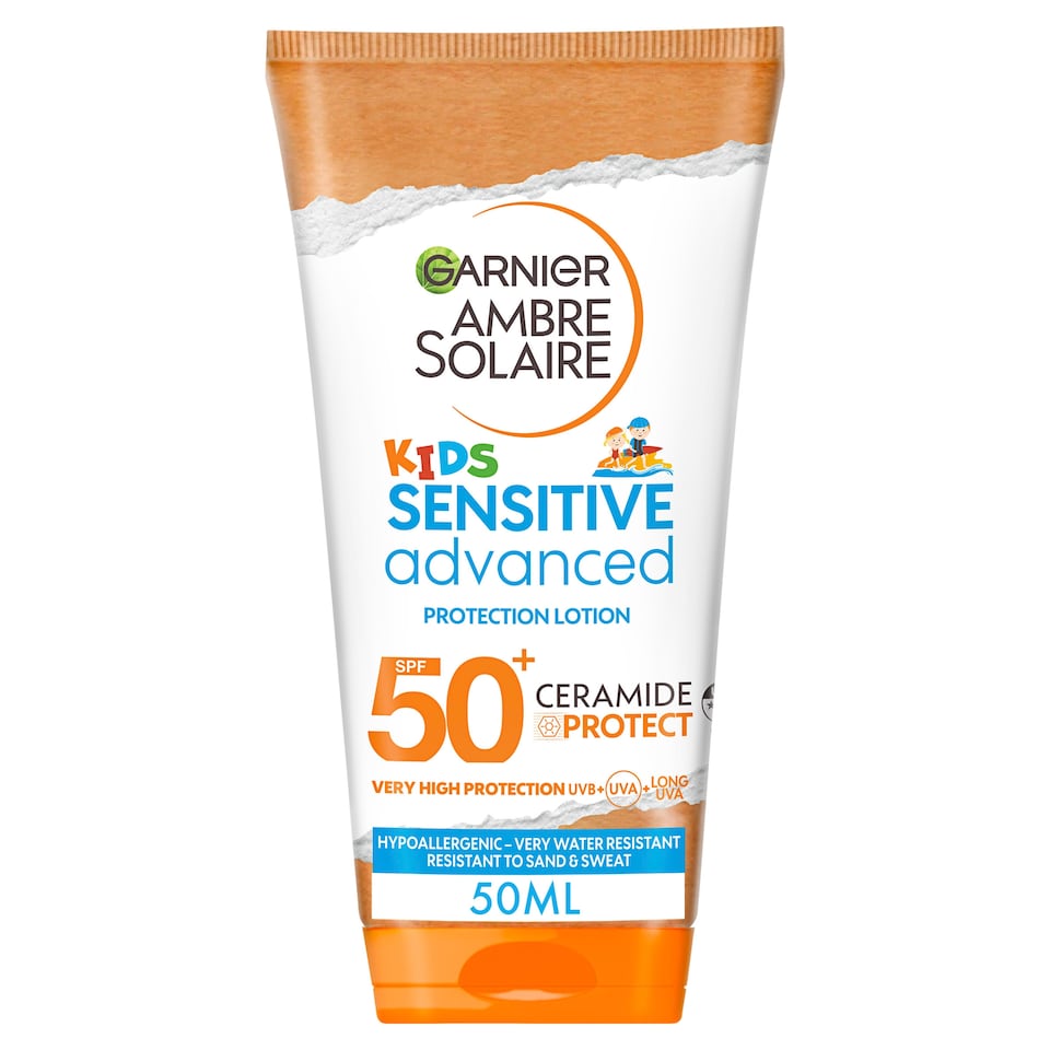 image 1 of Garnier Ambre Solaire Kids Sensitive Advanced Lotion Spf50+ 175Ml
