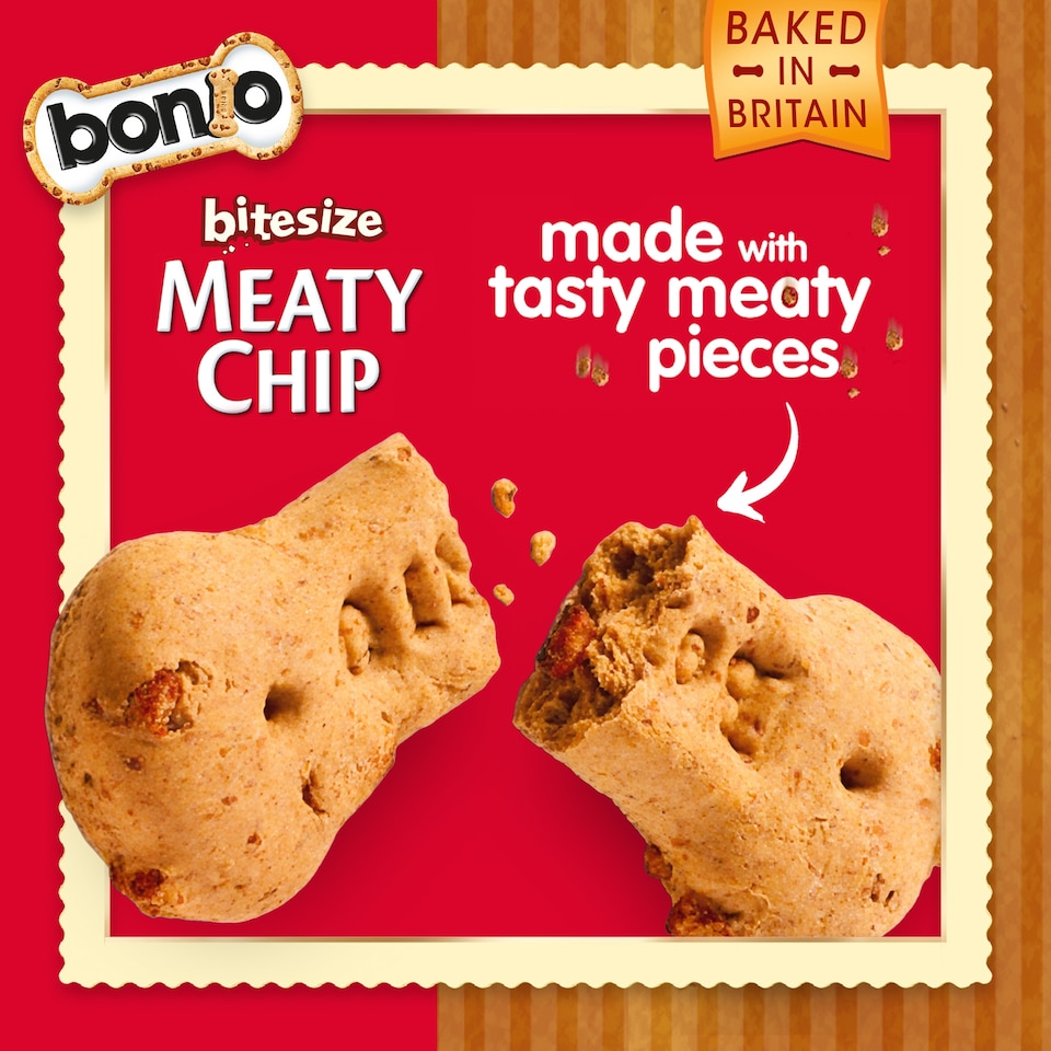 image 1 of Bonio Meaty Chip Biscuits Bitesize 400G