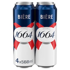 Kronenbourg 1664 Lager Beer - 4 x 568ml Cans