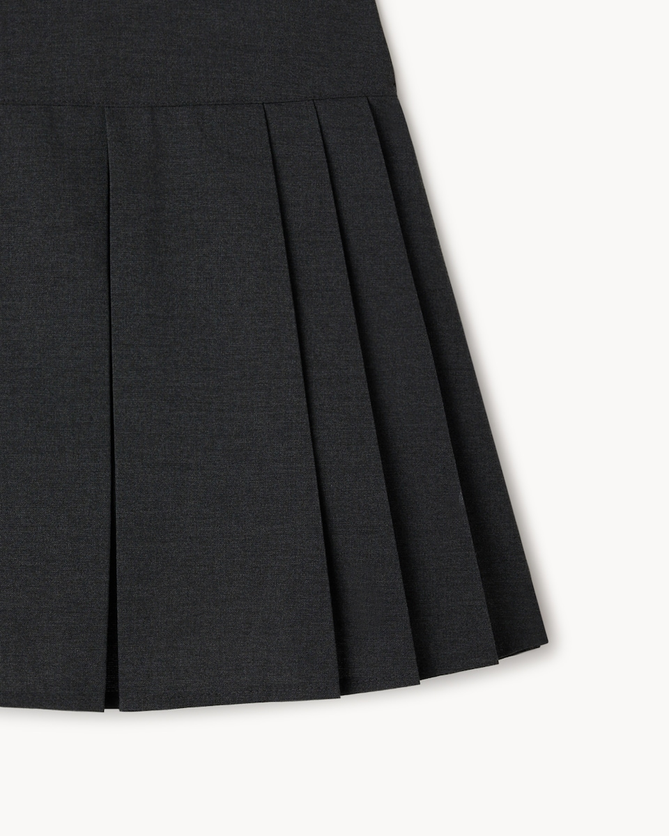 image 1 of F&F School Girls 2-Pack Generous Fit Pleated Skirts in Grey