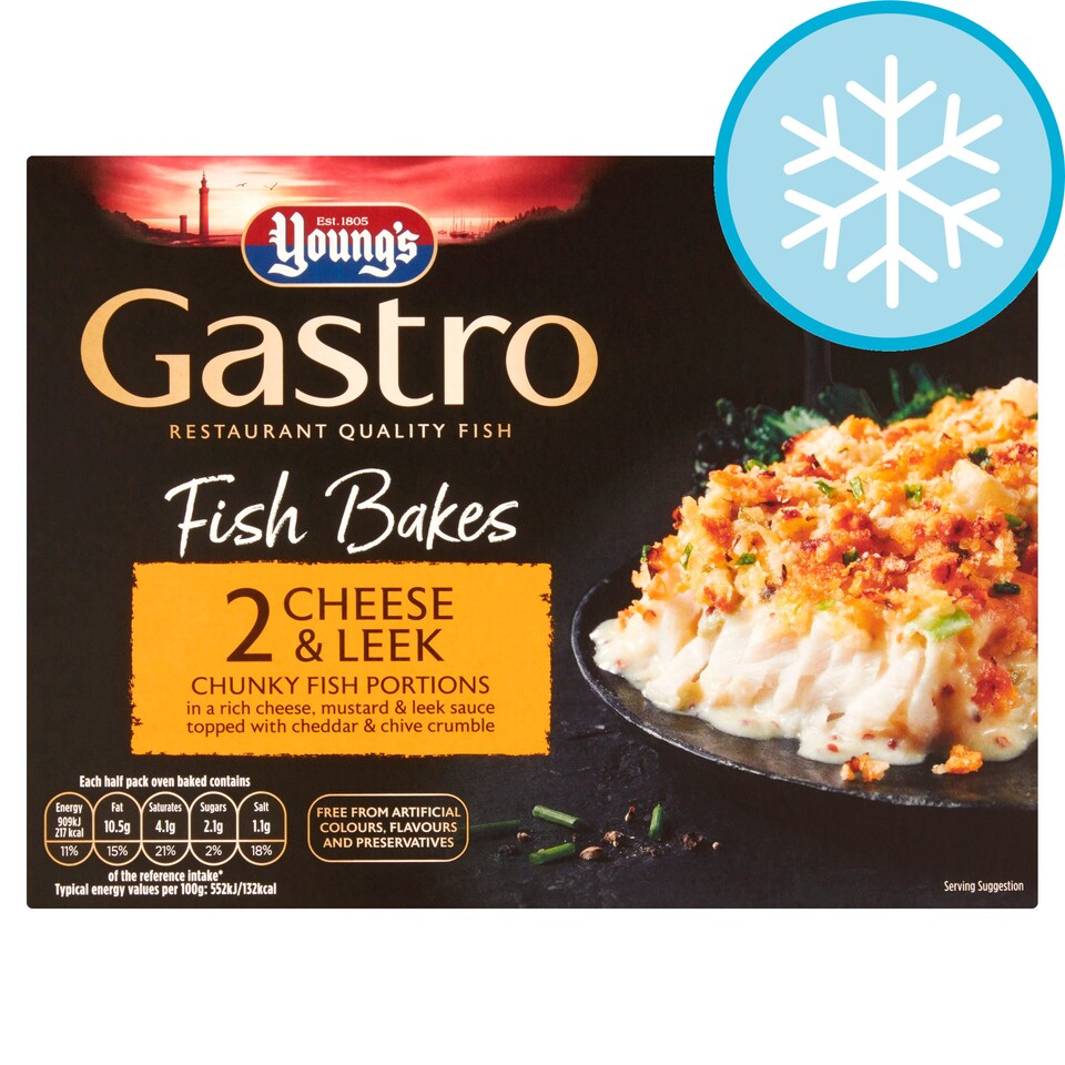 Youngs 2 Cheese & Leeks Fish Bakes 350G
