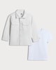 image 4 of F&F Boys 2-Piece Cotton Rich T-Shirt and Shacket Set in Grey