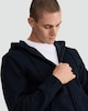 image 2 of F&F Textured Zip Through Drawstring Hoodie with Cotton in Navy