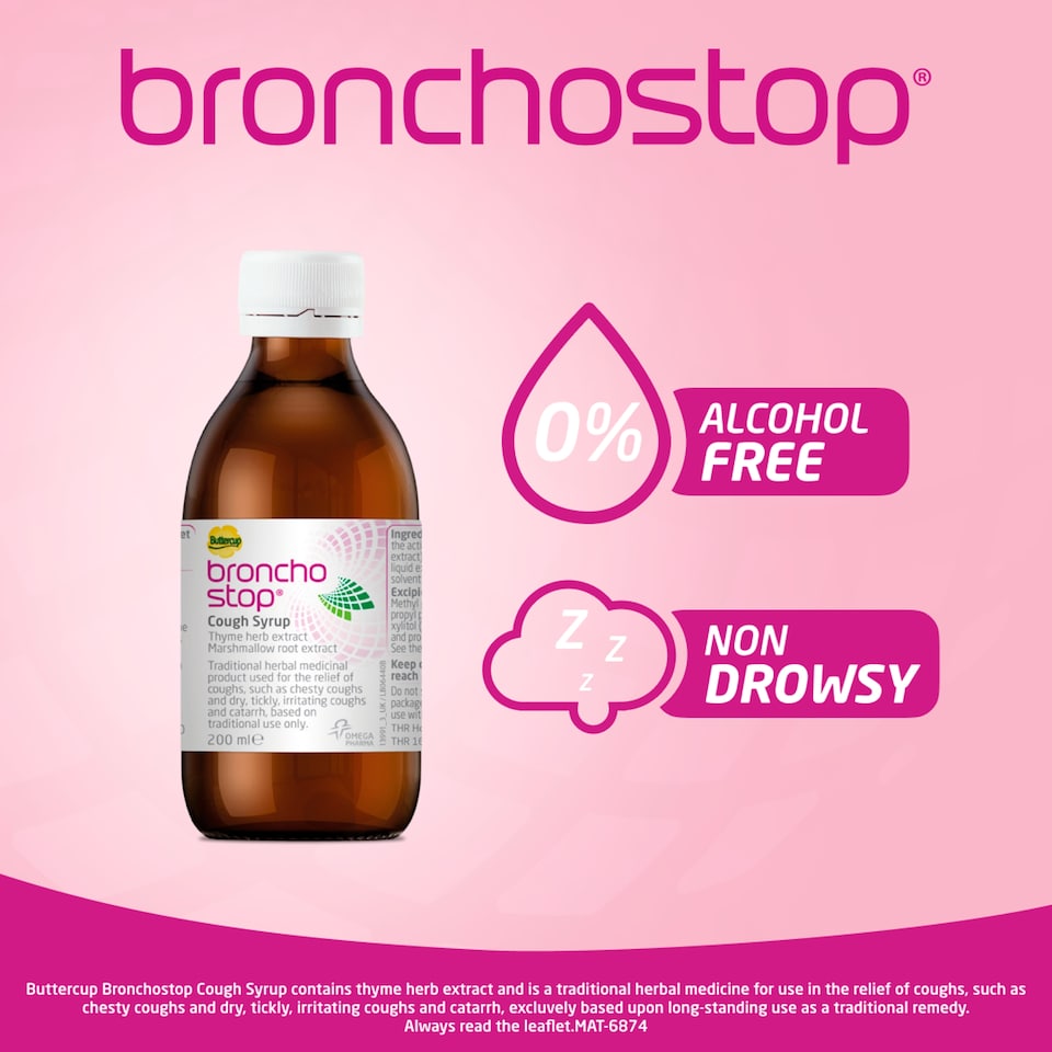 image 1 of Buttercup Bronchostop Cough Relief Syrup 120ml