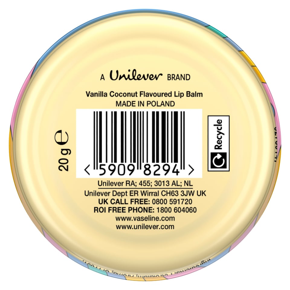 image 1 of Vaseline Limited Edition Vanilla Daydream Lip Therapy Balm 20g