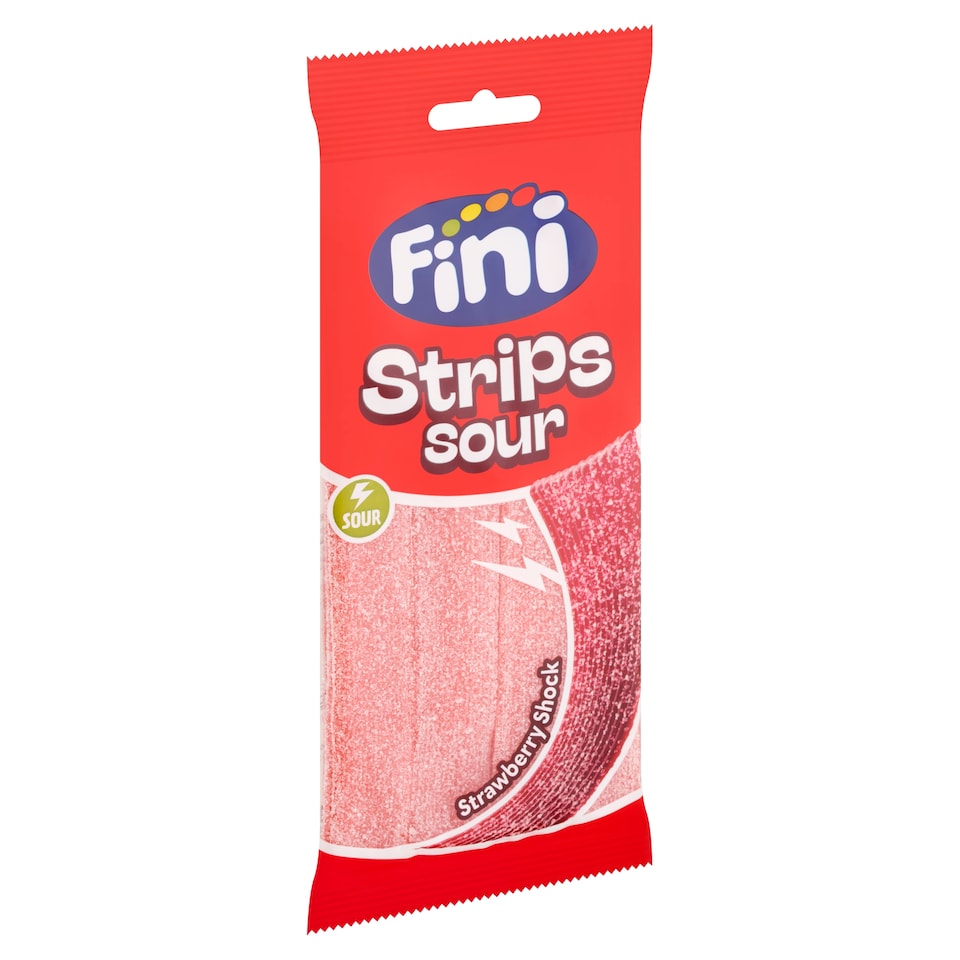 Fini Strips Sour Strawberry Fruit Flavour Candy 80 g