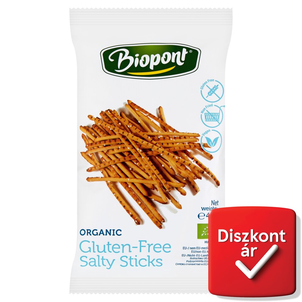 Biopont bio gluténmentes dekor-sós sóspálcika 45 g